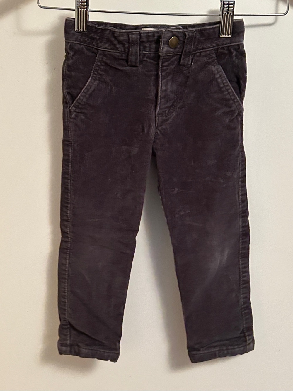 Hatley Charcoal Corduroy Plaid Lined Pants